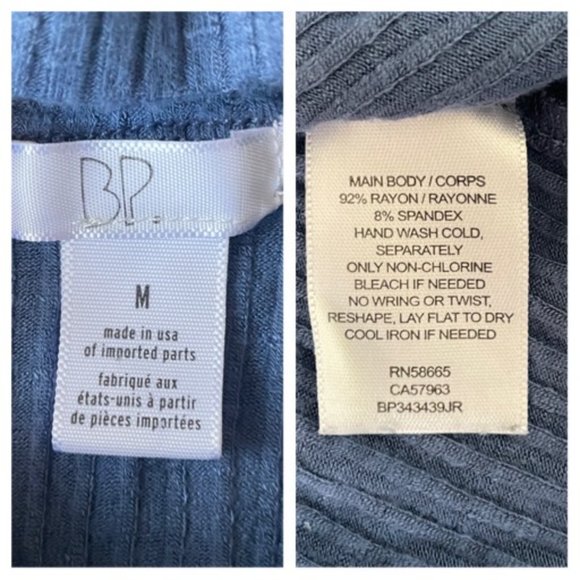 BP Sleeveless rib knit mini dress Turtleneck Dark Blue size M - Picture 6 of 6